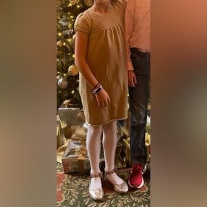 GAP Gold Sparkle Knit Tween Dress. Party, Formal, Easter, Church